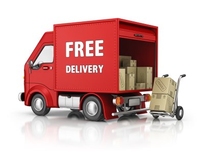 Free delivery red bus